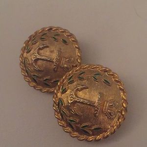 CAROLEE NAUTICAL ANCHOR GOLD COSTUME CLIPPY CLIPS